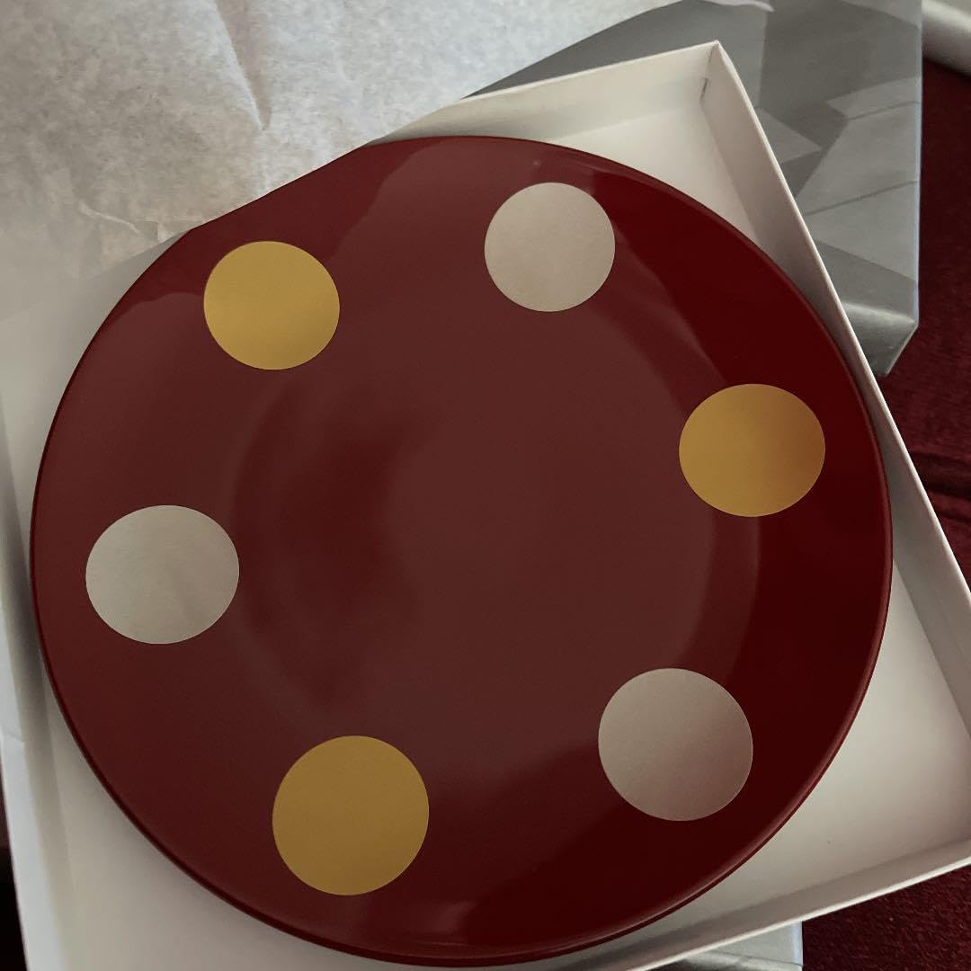 山田平安堂 漆器 丸皿 日月 朱色 5点 菊皿 溜】 | 漆器 山田平安堂 漆器 丸皿 日月 朱色 5点 菊皿 溜】 | 漆器